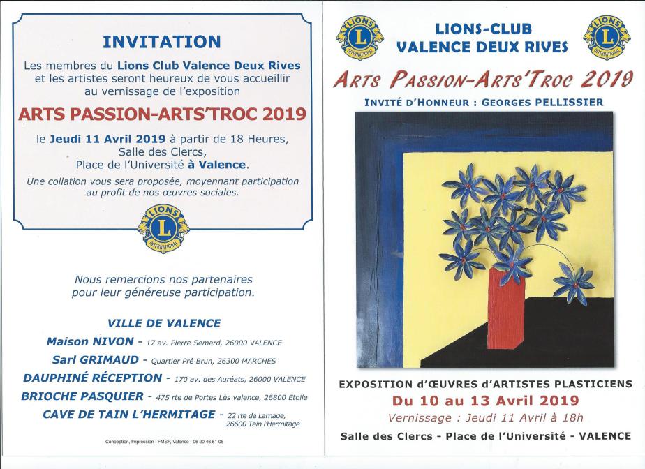Arts Passion - Arts'Troc 2019 recto